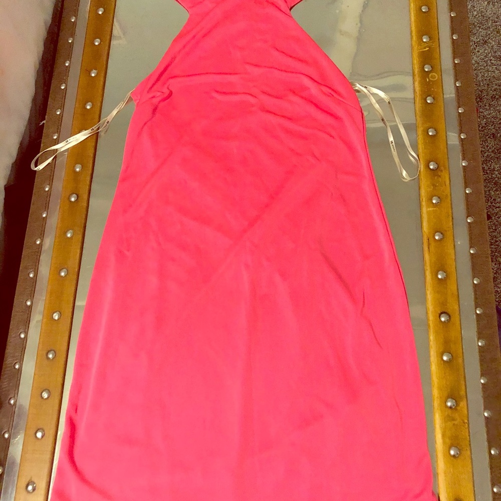 Watermelon colored women’s dress